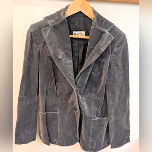 Gray Velvet Blazer